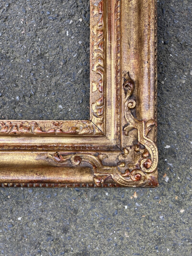 17th Century Louis XIV Golden Wood Frame