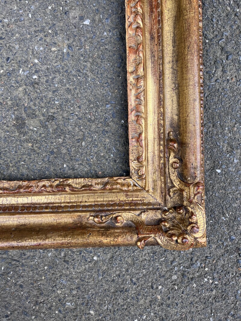 17th Century Louis XIV Golden Wood Frame