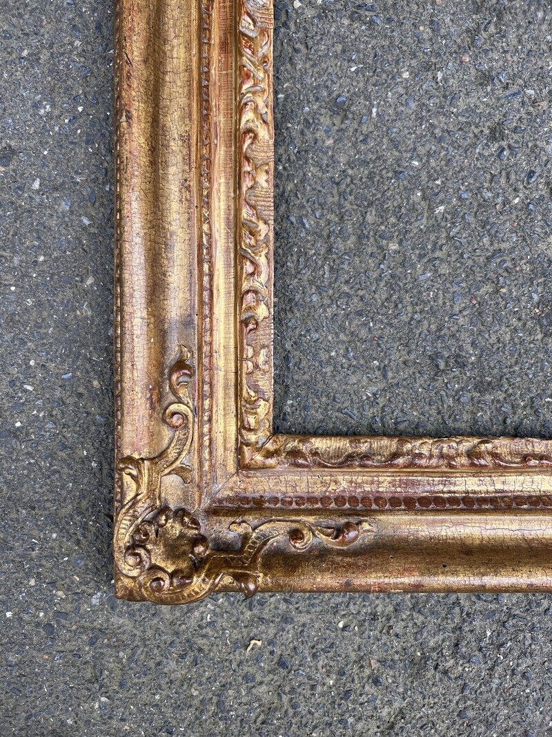 17th Century Louis XIV Golden Wood Frame