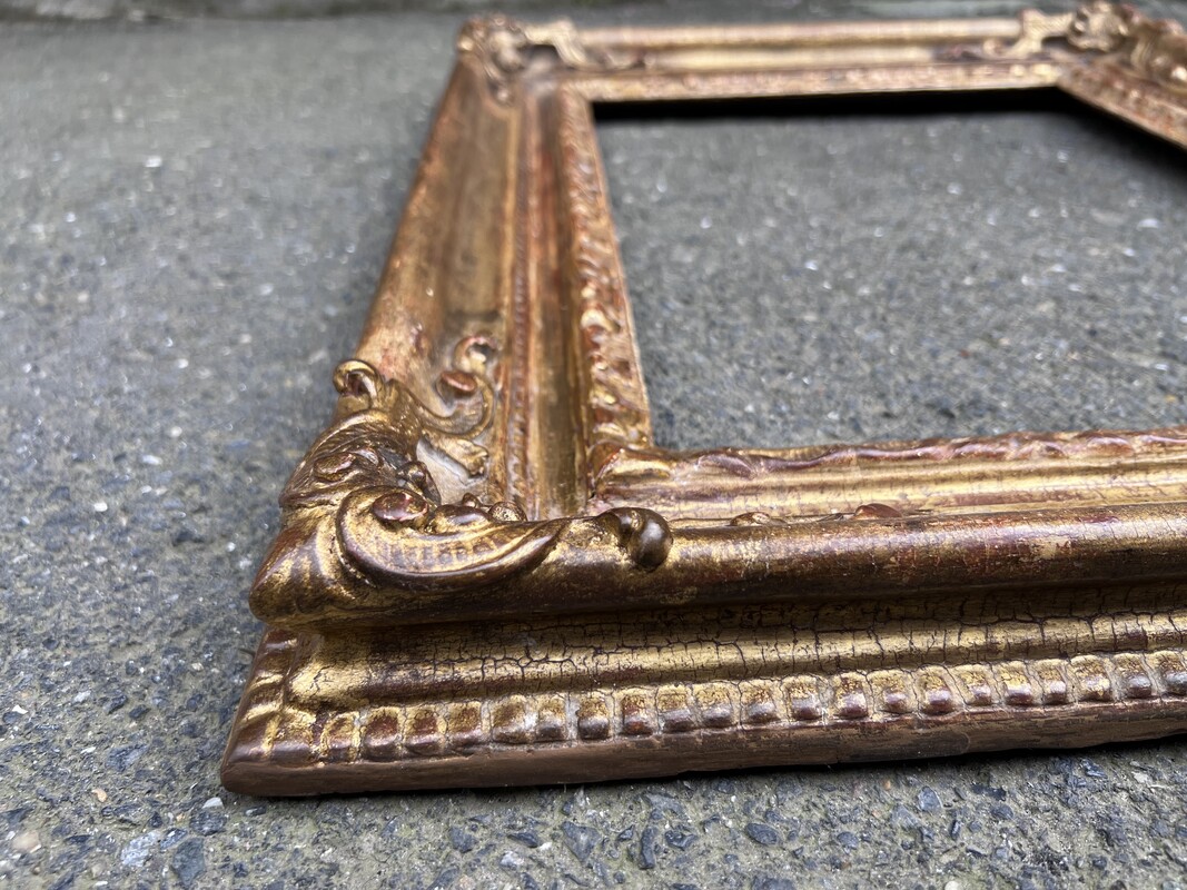 17th Century Louis XIV Golden Wood Frame