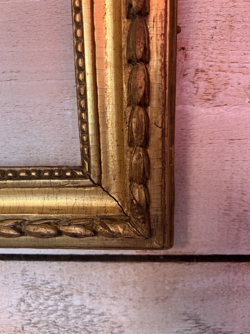 18th Century Louis XVI Golden Wood Frame