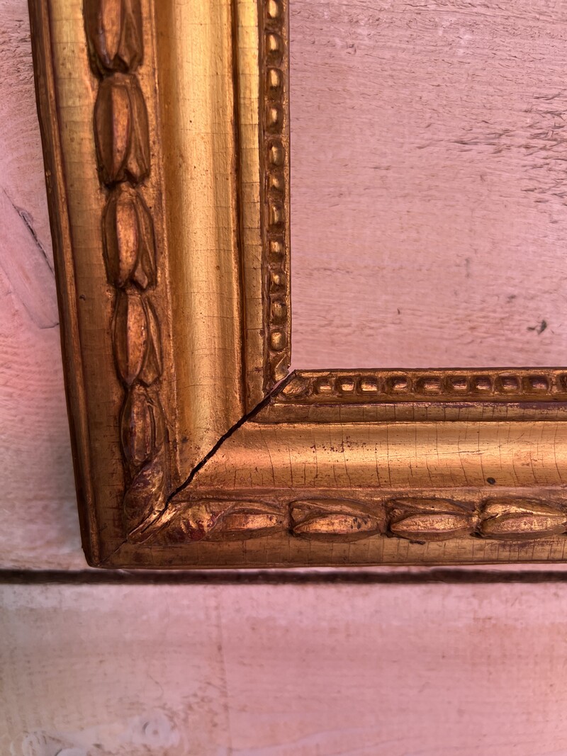 18th Century Louis XVI Golden Wood Frame