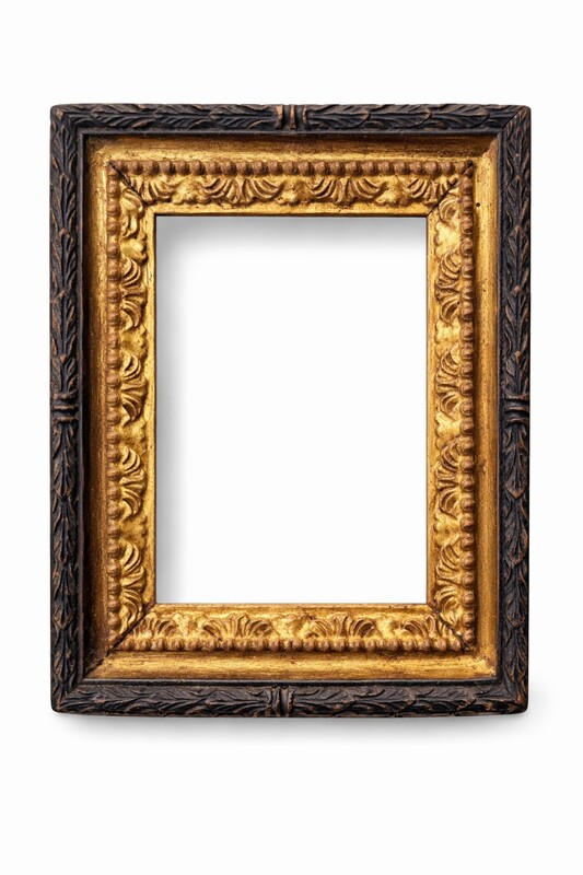 Gilded and blackened wood frame Italy Rome 18th century