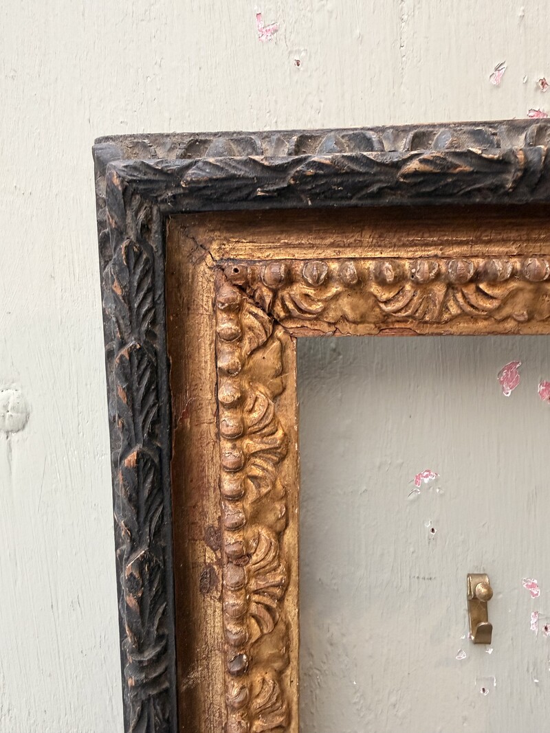 Gilded and blackened wood frame Italy Rome 18th century