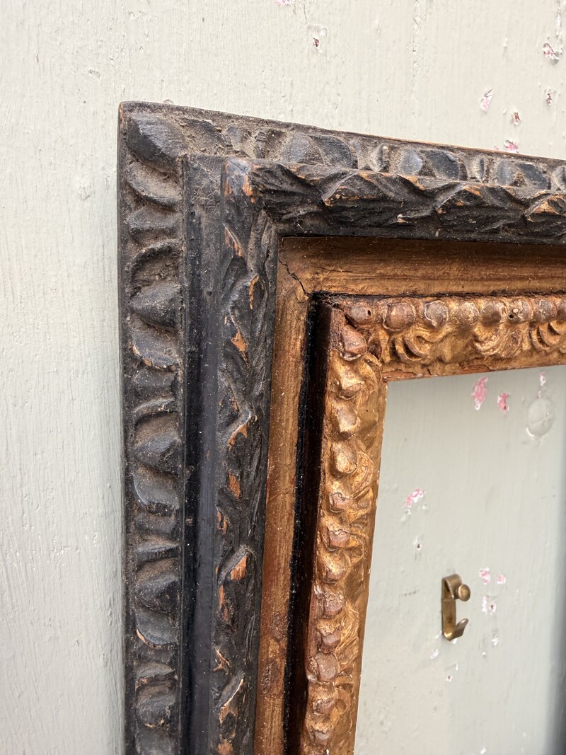 Gilded and blackened wood frame Italy Rome 18th century