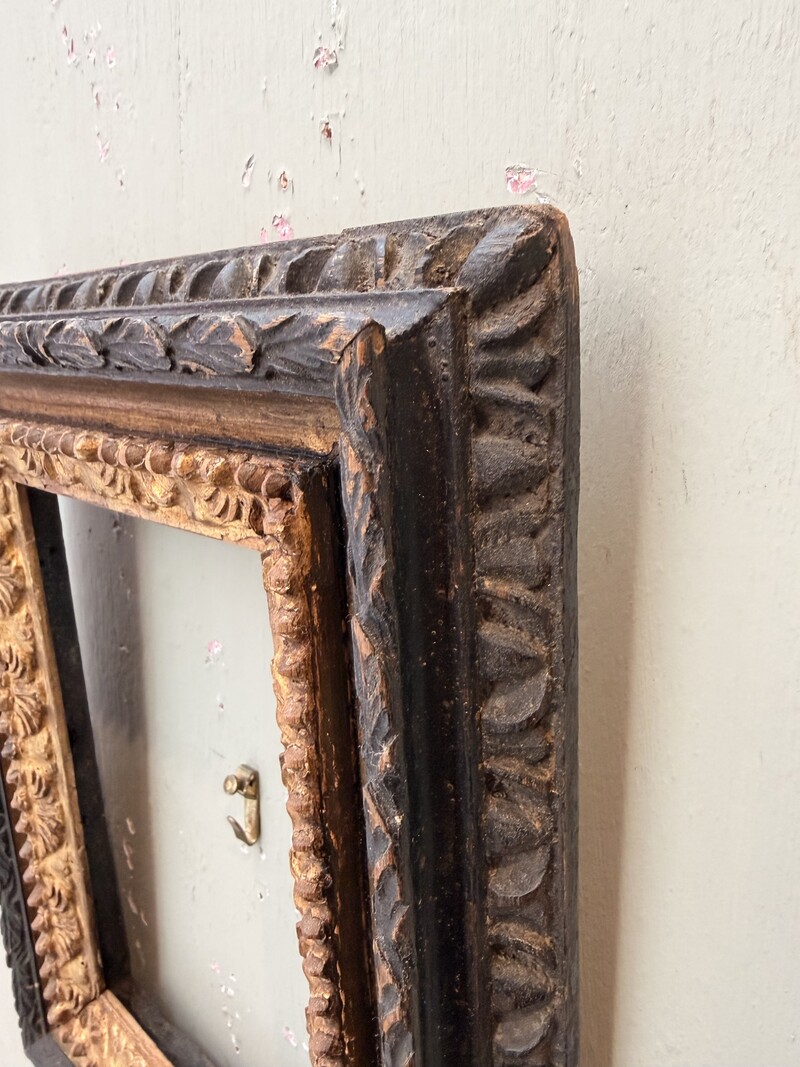 Gilded and blackened wood frame Italy Rome 18th century