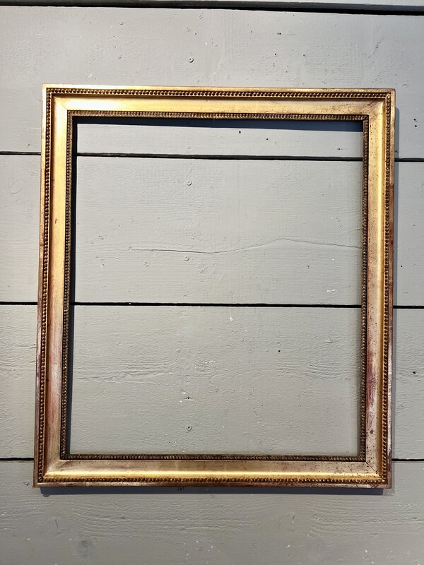 Louis XVI gilded wood frame 18th century