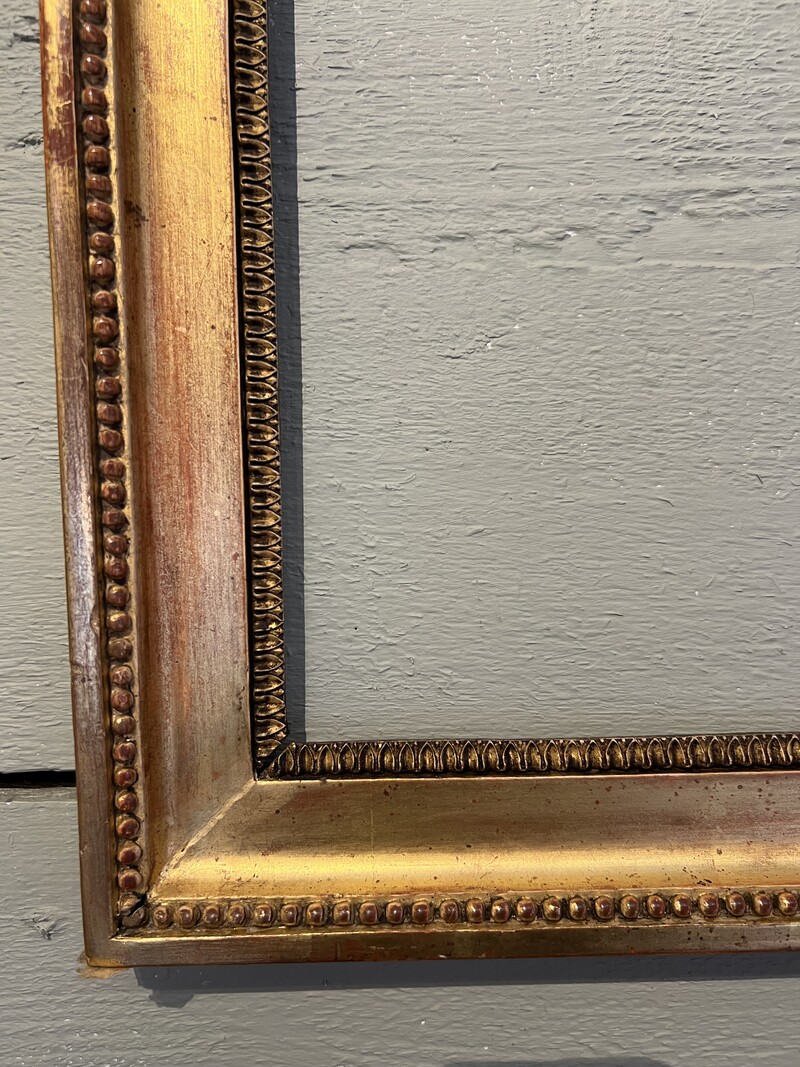 Louis XVI gilded wood frame 18th century