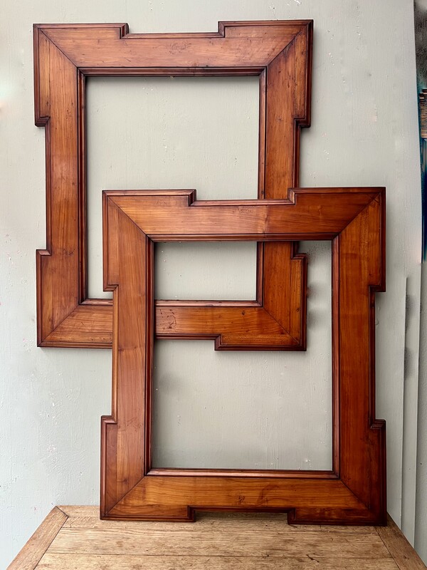 Pair of 19th-century cherrywood frames