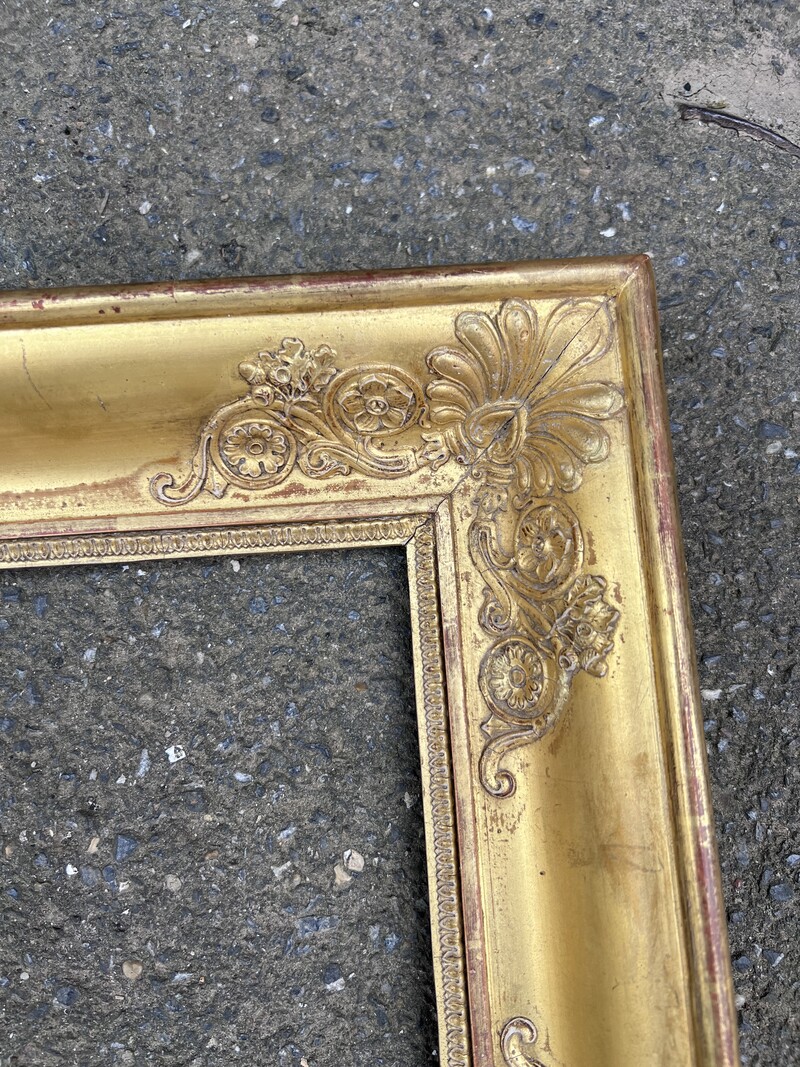 Pair of 19th Century Golden Wood Frames