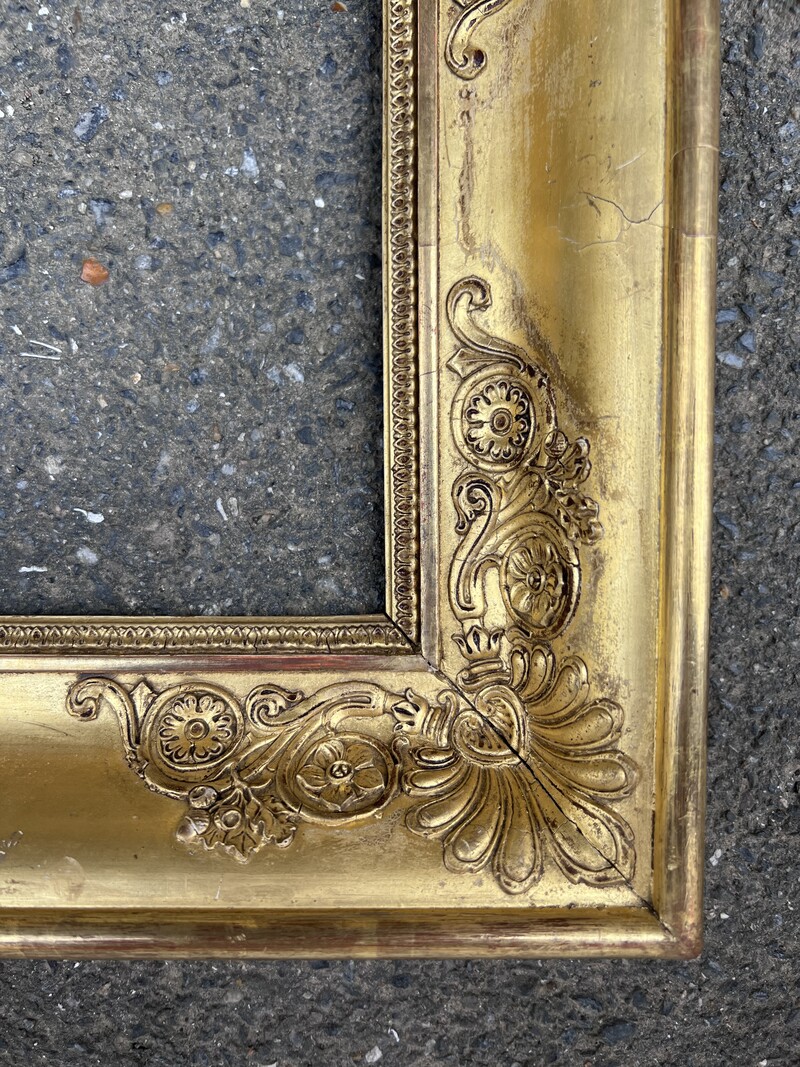 Pair of 19th Century Golden Wood Frames