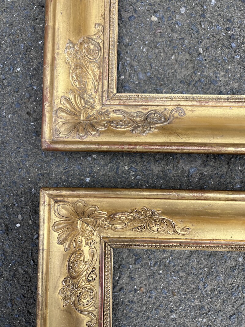 Pair of 19th Century Golden Wood Frames