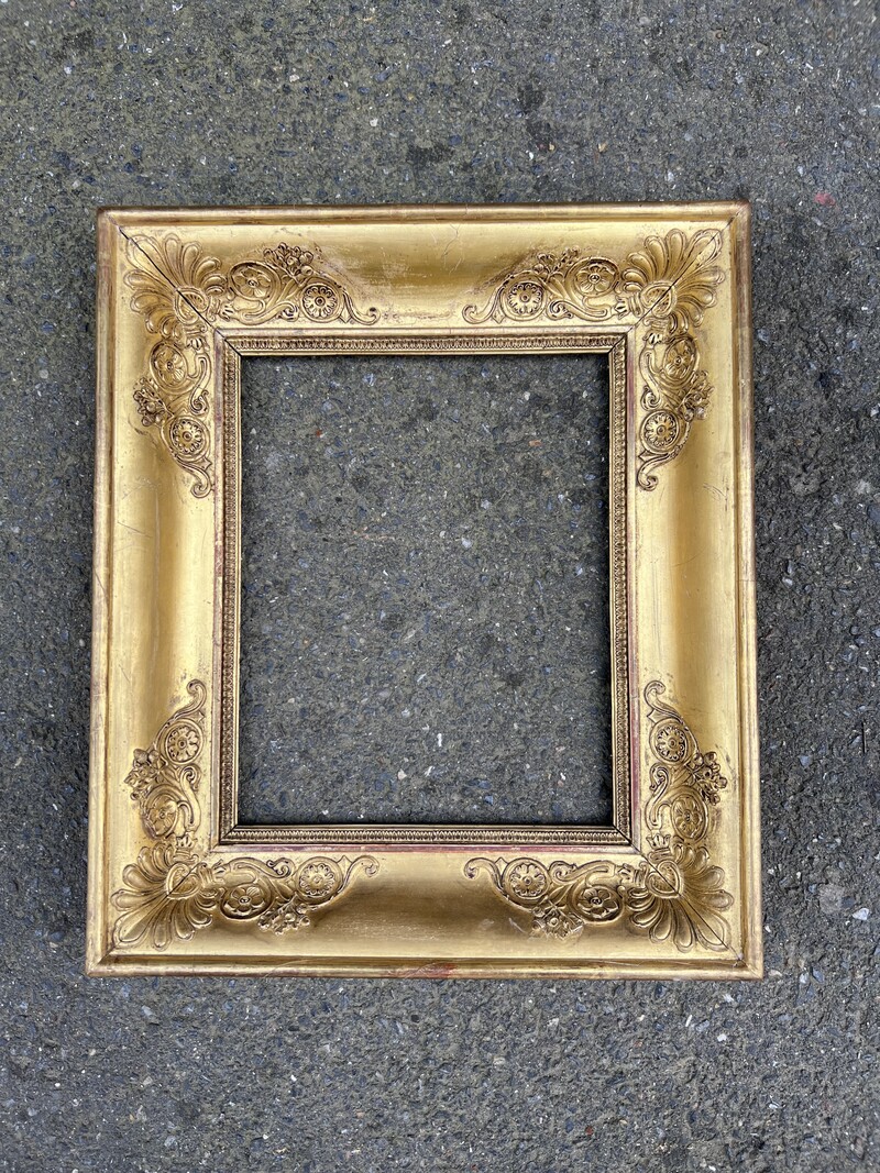 Pair of 19th Century Golden Wood Frames