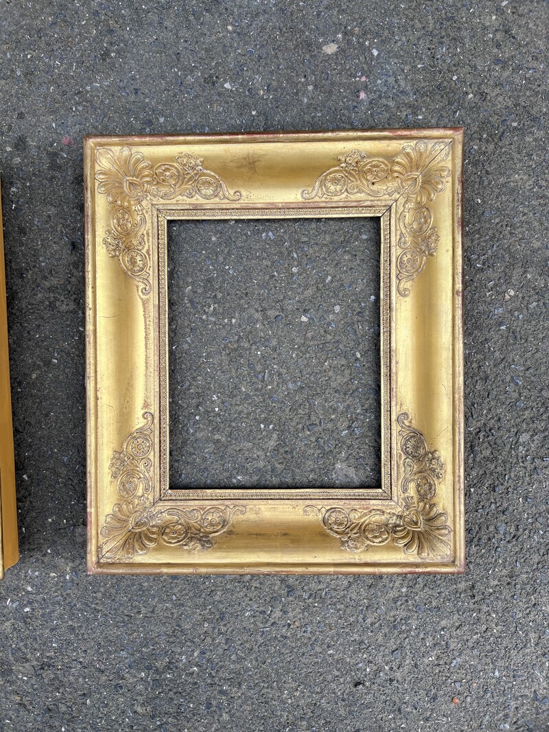 Pair of 19th Century Golden Wood Frames