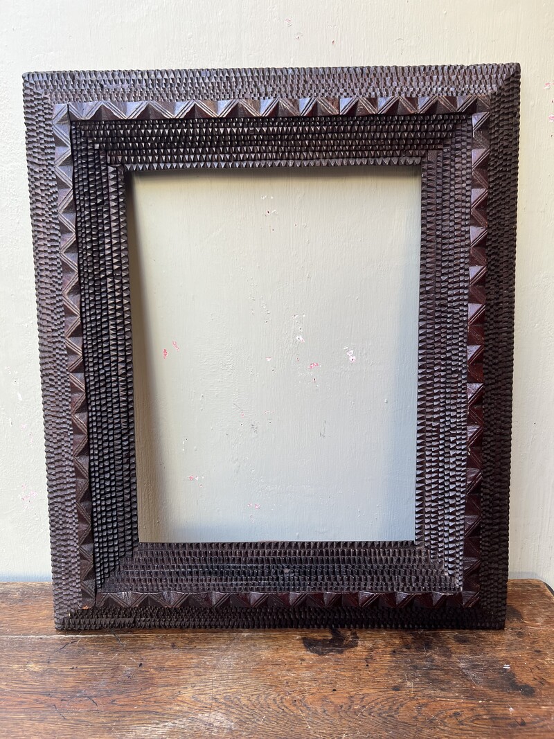 Pair of 19th-Century Tramp Art Frames