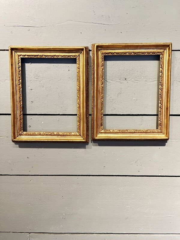 Pair of gilded wood frames Italy 18th century