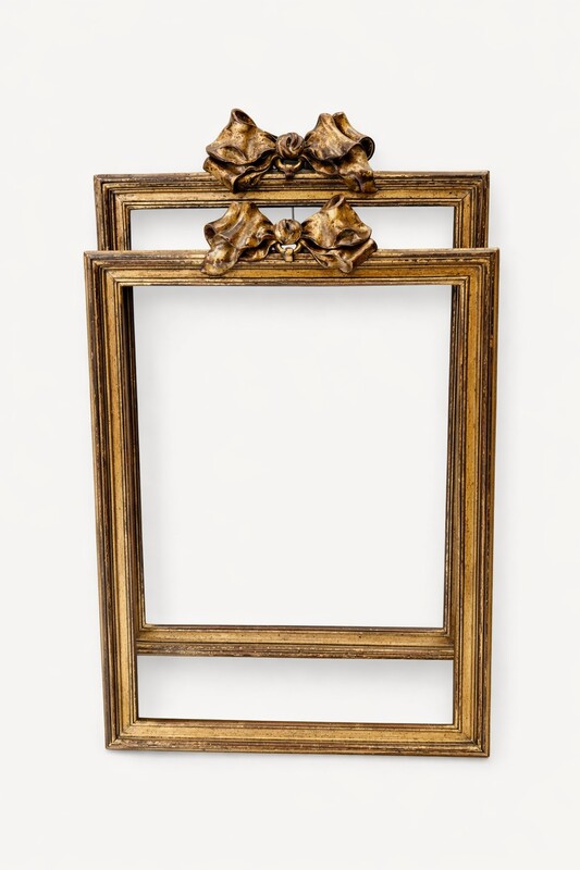 Pair of golden wooden frames from the 19th century
