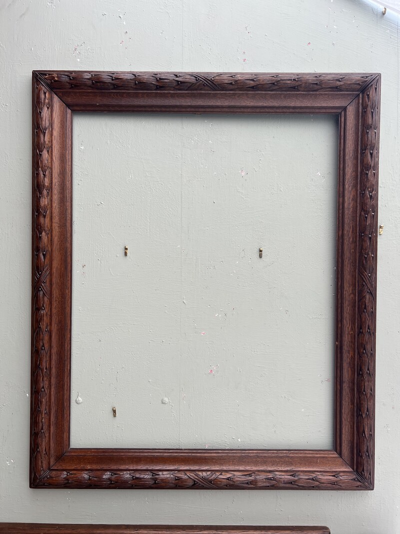 Set of 3 oak frames, 1900