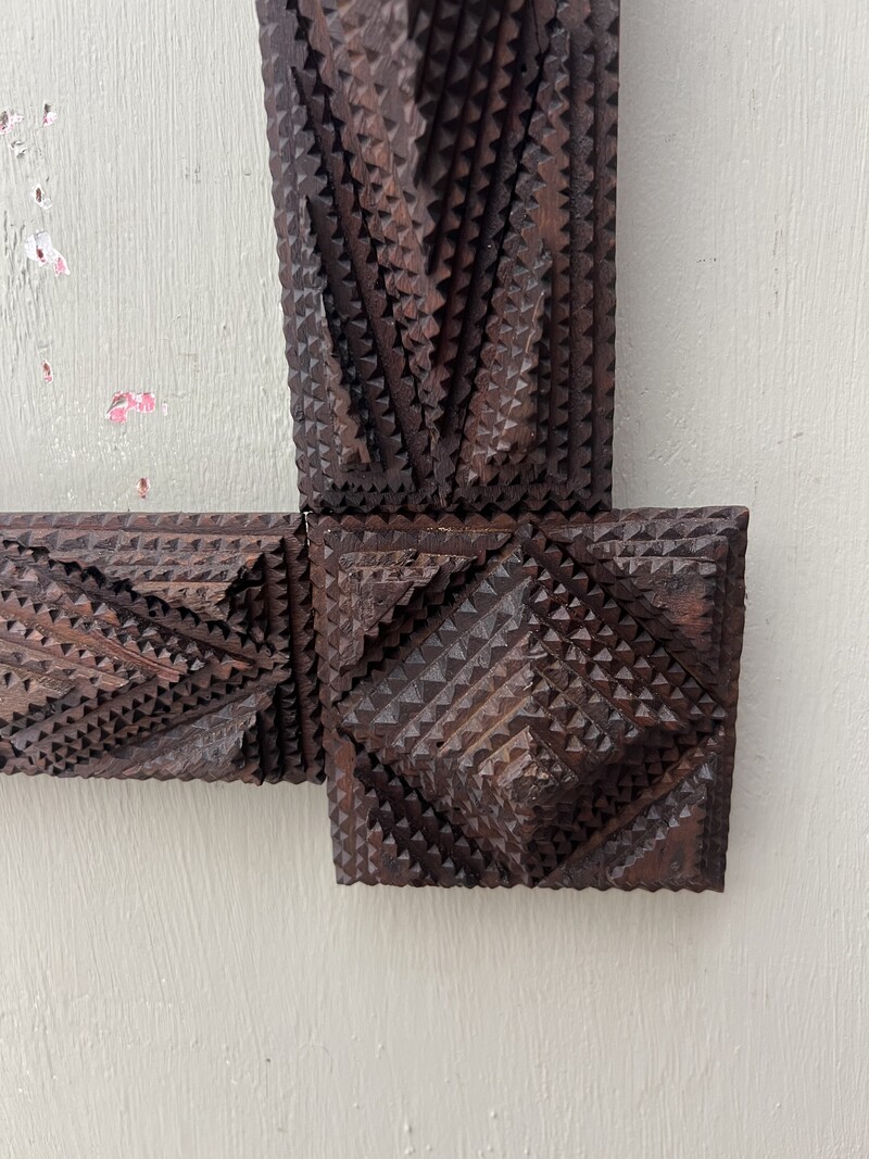 Tramp Art frame 19th century
