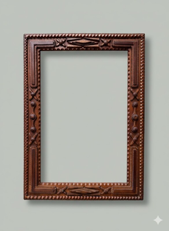 Tramp Art frame 19th century